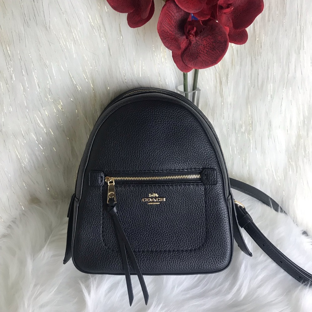 COACH PEBBLE LEATHER ANDI 2in1 Backpack - Picture 2 of 8
